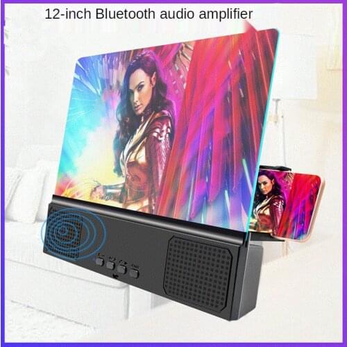 3X 4X Mobile Phone Screen Amplifier 12 Inch Large Screen Bluetooth Audio USB Rechargeable Screen Amplifier