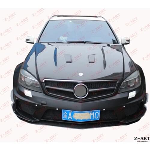 Z-ART wide body kit for normal W204 C class black S body kit for Mercedes benz W204 Coupe wide body kit for W204 2008-2010