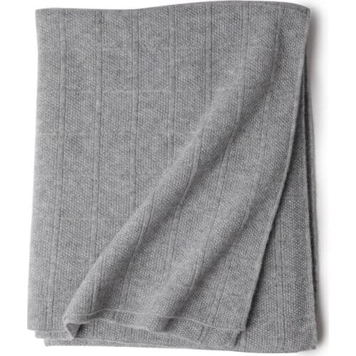 100%cashmere dark plaid grains knit women fashion scarf shawl pashmina 70x180cm beige white 6colors retail wholesale