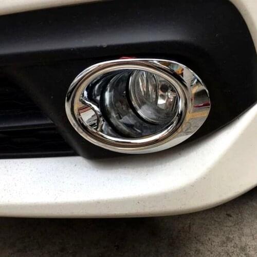 For Honda For Civic 2016 2pcs ABS Chrome Car Exterior Front Foglight Lamp Cover Trim Auto Decorative Accessories