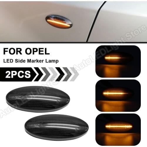 2Pcs For Opel Vauxhall Vectra B Mk1 1995 1996 1997 1998 1999 2000 2001 2002 2003 Dynamic LED Side Marker Light Turn Signal Lamp