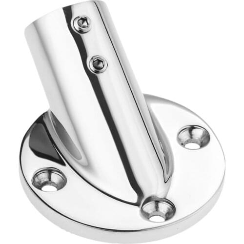 30 Degree Marine 316 Stainless Steel Deck Handrail Rail Fitting Stanchion Round Base Mount 7/8"" 22mm Tube Pipe Boat Accessories