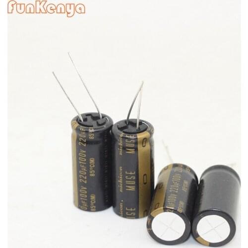 5 Pieces KZ Serives 220uf 100V Amplifier Capacitance Audio Amp Electrolytic Capacitor