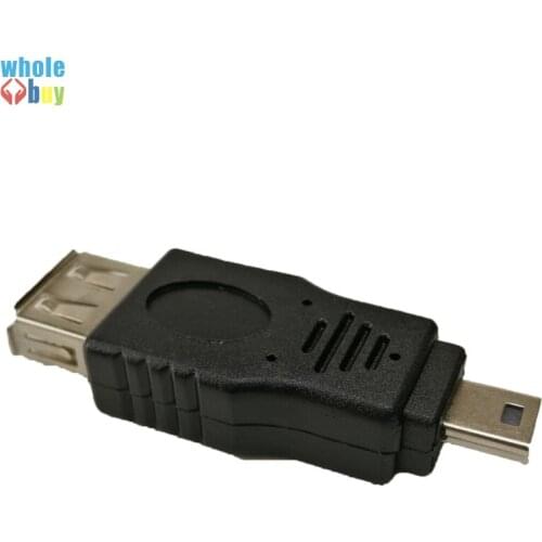 500pcs/lot High Speed USB B 5Pin Male To USB 2.0 Female Adapter Mini Usb OTG Converter Data Sync Adapter for MP4 Smartphone