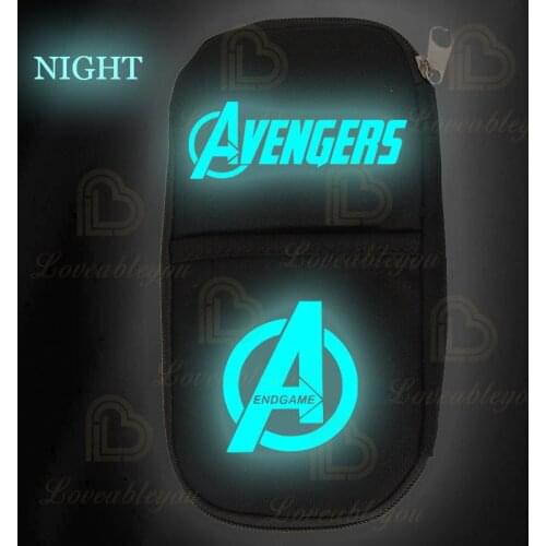 Disney Universe Super Hero Luminous Pencil Case Oxford Cloth Double-layer Student Pencil Case Pencil Case School Supplies