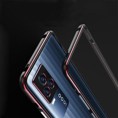 For VIVO IQOO 7 Aluminum metal bumper Frame Slim Cover phone case+ carmera Protector