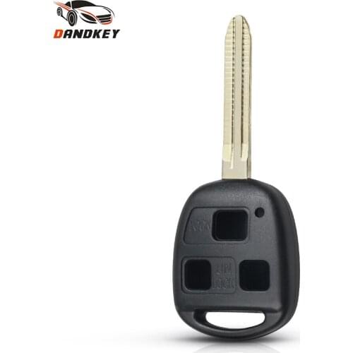 Dandkey High Quality For Toyota Camry 3 Buttons Remote Key Shell Car Keys Blank Case With Toy43 Blade Free Shipping
