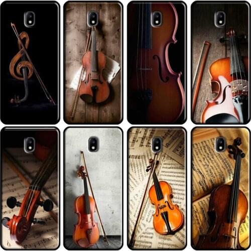 Elegant Violins Bow Sheet Music Cover Samsung Galaxy A3 A5 2016 J1 J3 J4 J5 J6 J7 2017 J2 Core J8 A9 A8 A6 2018 Coque