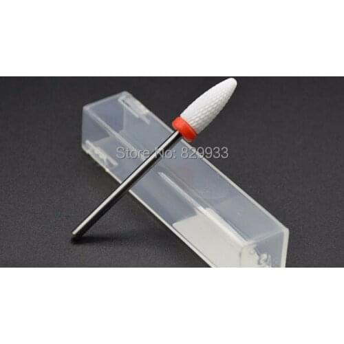 Flame White Fine Tough Zirconia Ceramic Nail Drill Bits Tools Dental Beauty Care Nail Art Salon Electric Manicure Pedicure Drill