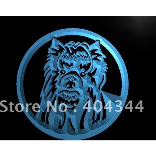 LB696- Yorkshire Terrier Pet Dog LED Neon Light Sign home decor crafts