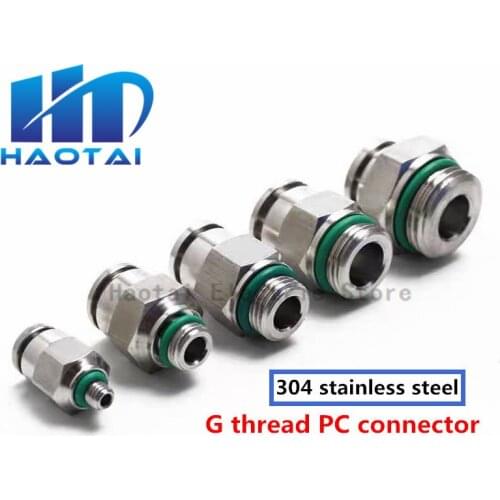 M5 M6 1 / 8 "1 / 4" 3 / 8 " BSPP external thread pneumatic 304 stainless steel quick coupling gap connector pipeline water gas G