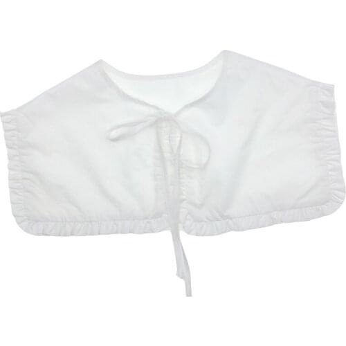 Cute Women Big Lapel Detachable Collar Shirt Fake Collars Solid Color Sweater Decoration Ladies False Collar Necklace Shawl