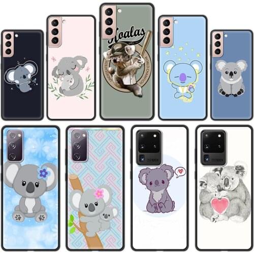 Cute Koala Bear Soft TPU Case for Samsung Galaxy S21 S20 Ultra S20 FE S10 Lite S10E S9 S8 Plus 5G Luxury Phone Coque