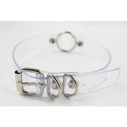 Fashion Jewelry 90s Choker Punk Pastel Goth Handmade O Round Choker Clear Transparent Vinyl PVC Collar Necklace