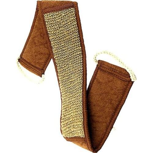Soft Exfoliating Flax Cotton Back Strap for Bath Brush Shower Massage Spa Scrubber
