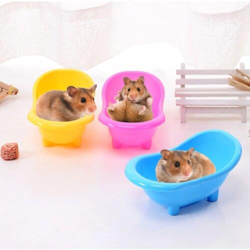 Pet Mouse Bathing Bathtub Guinea Pig Plastic Bathtub Hamster Bathing Toy Little Pet Bathroom Supplies Pet Rat Accessories