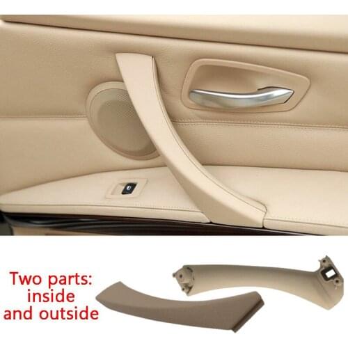 Car Inner Handle Interior Door Panel Pull Trim Cover Gray Beige Black left Right For BMW 3 series E90 E91 316 318 320 325 328