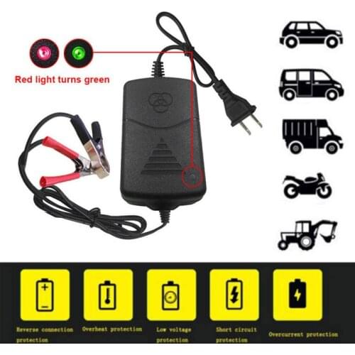 NEW AC 100-240V DC-12V Car Battery Charger Portable Truck Motorcycle Battery Charging Power Adapter Auto Maintainer US EU Plug