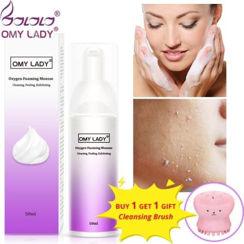 OMY LADY Oxygen Foaming Mousse Deep Cleansing Face Cleanser Moisturizing Oil Control Shrink Pores Remove Blackhead Face Cleanser