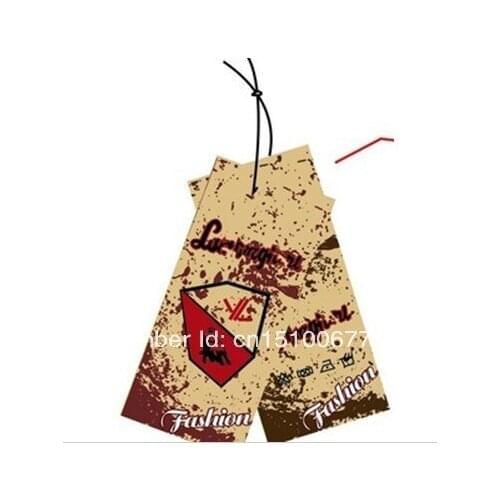 Wholesale free shipping Custom Hang tag Logo printting Garment Label with free string customized Hang tags