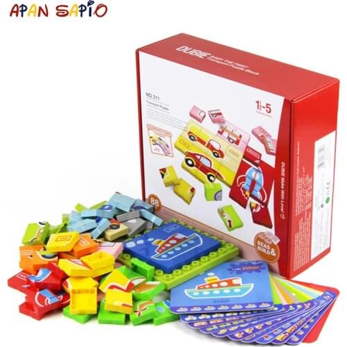 Puzzles for kids Building Animals Cars Fruits Educational Games Big Size Bricks Compatible With Brands Toys for Children