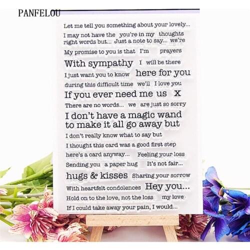 PANFELOU love letters Transparent Silicone Rubber Clear Stamps cartoon Scrapbooking/DIY Easter Halloween wedding album