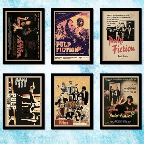 Pulp Fiction Hot Movie Retro Print Canvas Poster For Living Room Decor Bar Decoration-003