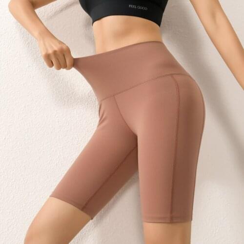 Five-Point Yoga Women Tight High Waist Hip Shaping Fitness Shorts Elastic Wear Running Quick-Drying Sports Summer