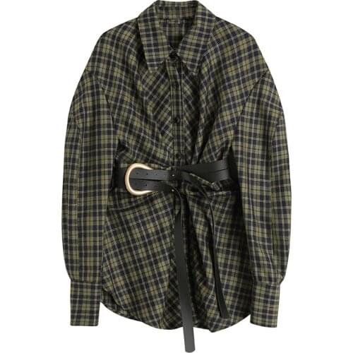 Блузки в клетку SaHezeng China At AliExpress