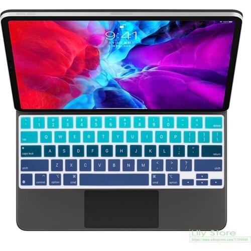Silicone Keyboard Cover Protector film for Apple ipad pro 12 Magic Keyboard with touchPad 12.9