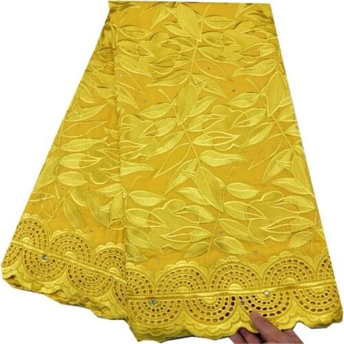 SJ Lace African Dry Lace Fabric 2021 High Quality Lace 100%Cotton Lace Fabric Swiss Voile Lace In For Wedding Dress Sewing H5-31
