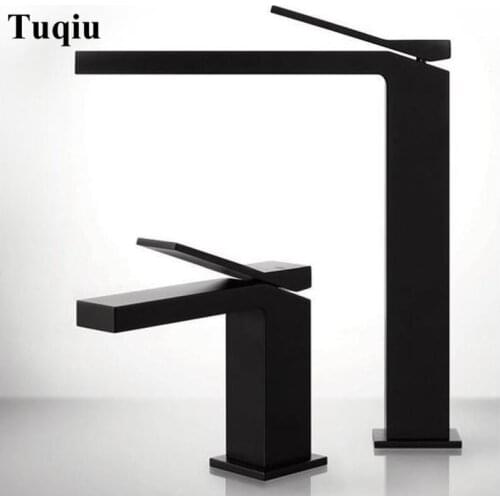 Basin Sink Faucet Brass Brushed gold Bathroom Faucet Sink Mixer Tap Vanity Hot Cold Water Bathroom Faucets New Arrival Black