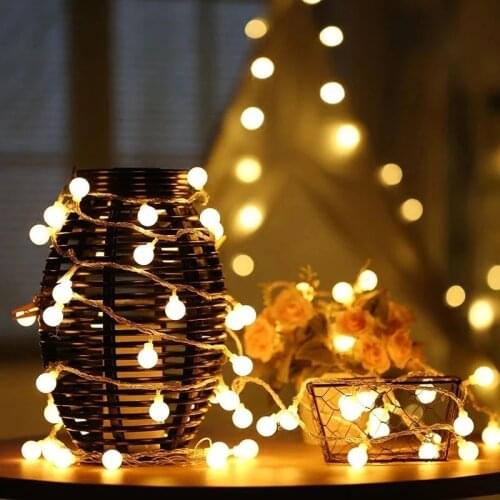 10M 5M led string lights with 100 50 led ball AC220V holiday decoration lamp Festival Christmas lights outdoor lighting