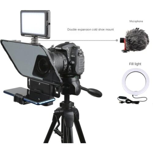 T3 Teleprompter, Mobile Phone Interview, Outside Filming Anchor, Internet Celebrity, Vibrato Live Broadcast, SLR Camera Shooting