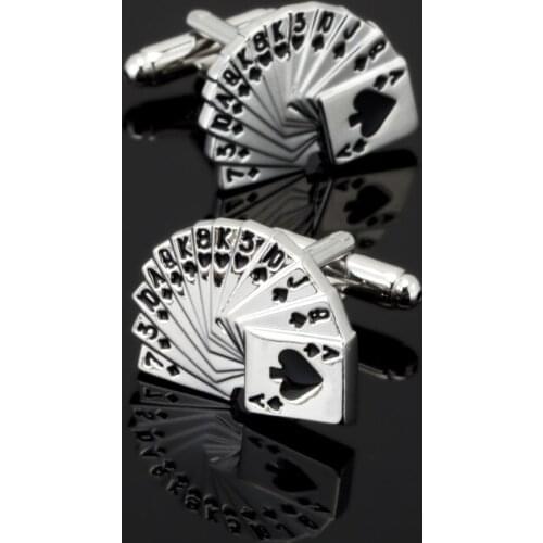 High quality mens shirt Cufflinks Poker 3 double pack sell wholesale manufacturers free shipping