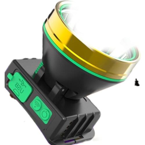 Bright LED headlamp glare rechargeable flashlight head-mounted induction xenon lamp fishing night fishing waterproof