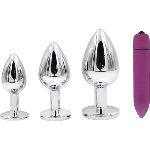 YEMA Stainless Steel Butt Plug Dildo Vibrator Anal Plug Adult Massager Balls Anal Sex Toys for Woman Men Sex Shop