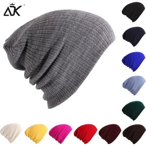 Winter Warm Beanies Hats Acrylic Skullies Hip Hop Soft Knitted Hat Female Cap For Boys Girls Outdoor Caps Fashion Accessory