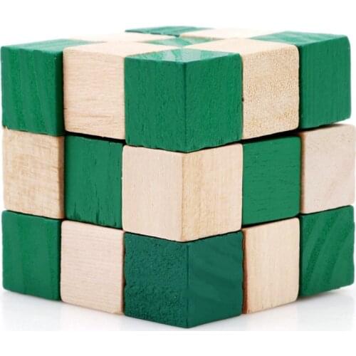 1pcs Magic Cube Kong Ming lock magic ruler Intelligence Lock Traditional Wooden Brain Teaser Puzzle Educational Toys