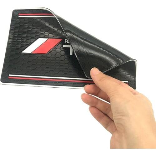 13.3*20.8cm Car Anti-Slip Mat 3D Mobile Phone GPS Non Slip Sticker Pad Emblem Badge For TRD LOGO CROWN REIZ PRIUS PRADO