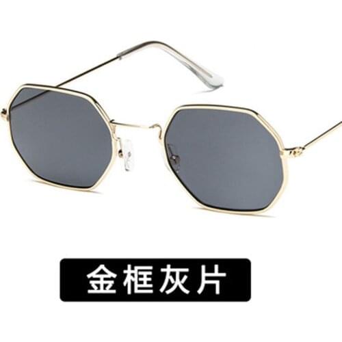 2021 Women Retro Classic Square Sunglasses Fashion Men Women Luxury Vintage polygon Small Mirrors polygon Sun Glasses UV400