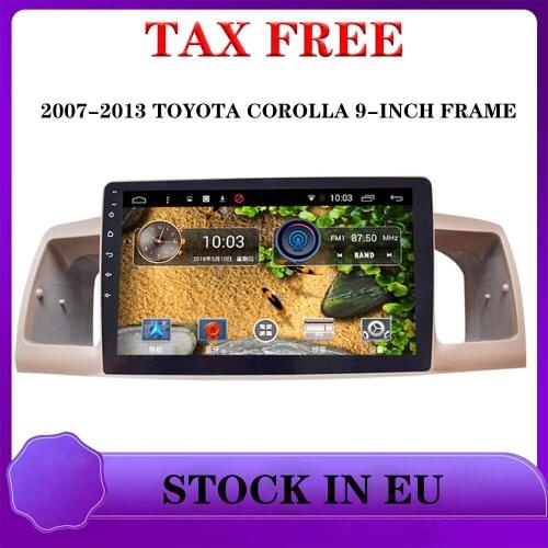 9 inch Car radios for Toyota corolla 2007-2014 Multimedia Player GPS Navigation Andriod 2 Din 7" Bluetooth Audio Stereo