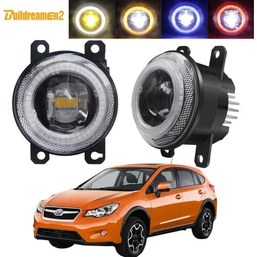 Car Right + Left Fog Light Assembly LED Lens Angel Eye DRL Daytime Running Lamp 30W H11 12V For Subaru XV 2013 2014 2015 2016