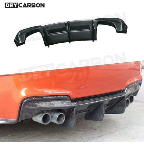Carbon Fiber Car Rear Bumper Diffuser Lip Spoiler for BMW E82 1 Series 1M Coupe 2-Door 2011 2012 2013 Bumper Guard FRP