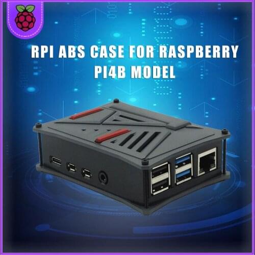 Raspberry Pi ABS Case Plastic Cover Shell Single Dual Cooling Fan Gray Silver For Raspberry Pi 4 B Model Raspberri Pi Cases