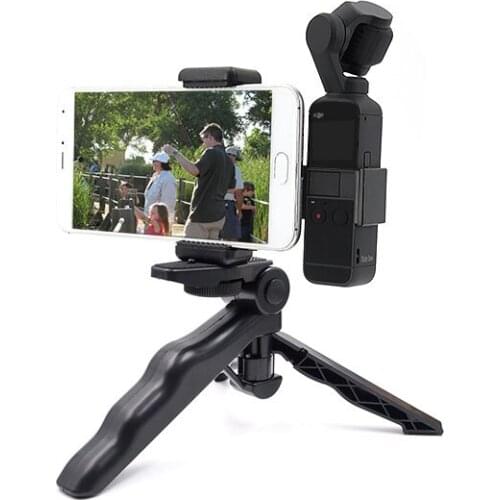 DJI Pocket 2 Tripod Handheld Tripod Foldable Grip Tripod With Smartphone Clip for DJI Pocket 2 Expansion Accessories