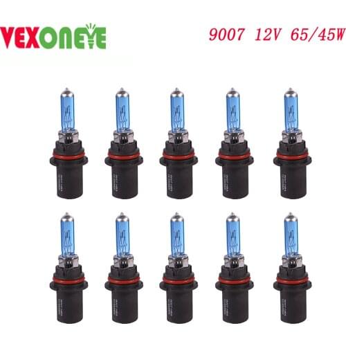 10pcs 9007 HB5 12v 65/55w Auto parts halogen headlight lamp halogen bulb car light