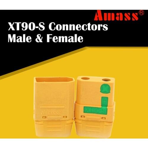 HOT Amass 2PCS XT90-S Anti Spark Connectors Male Female Plug XT90S Cover Sheath Sparkproof For RC Lipo Battery Parts DIY