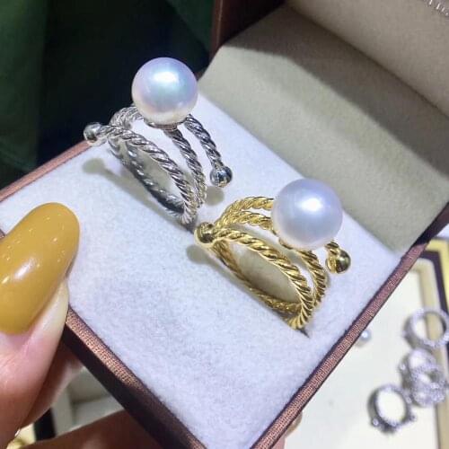 NEW ARRIVAL 925 Sterling Silver Finger Ring Hot Settings Adjustable Ring Findings Jewelry Parts Fittings Accessories, 3pcs/lot