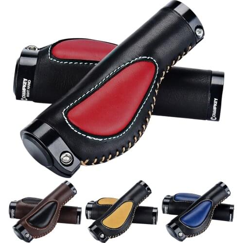 MTB Road Bicycle Handlebar Grips Leather Anti-slid Bike Grips Cycling Bicycle Parts Cycling Handle Cover Easy Steer